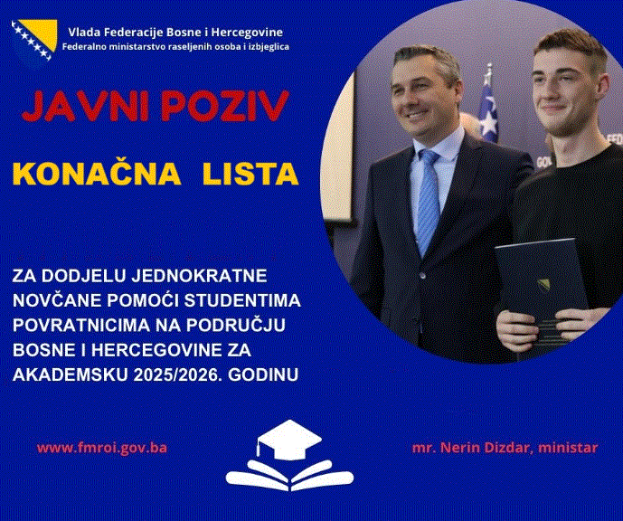 Vlada FBiH i ministar Dizdar prepoznali mlade: Busovača među korisnicima višemilionskih ulaganja u obrazovanje povratnika.